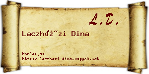 Laczházi Dina névjegykártya